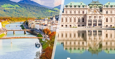 Viena e Salzburgo de comboio