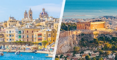 Atenas e Malta com transfers e carro alugado Atenas e Malta com transfers e carro alugado