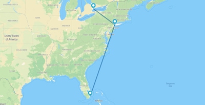 Toronto, Nova Iorque e Miami Toronto, Nova Iorque e Miami