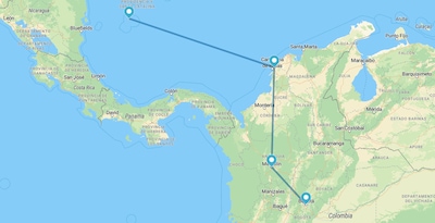 Bogotá, Medellín, Cartagena das Índias e San Andrés Bogotá, Medellín, Cartagena das Índias e San Andrés