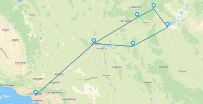 Los Angeles, Las Vegas e os Desertos do Oeste Los Angeles, Las Vegas e os Desertos do Oeste