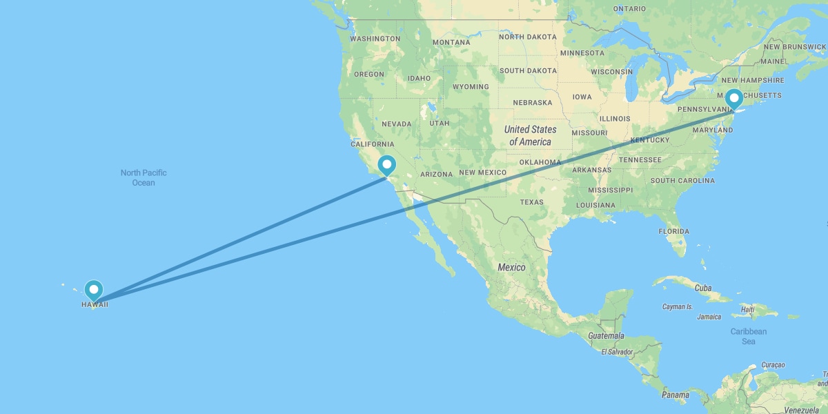 Nova Iorque, Havai Big Island e Los Angeles