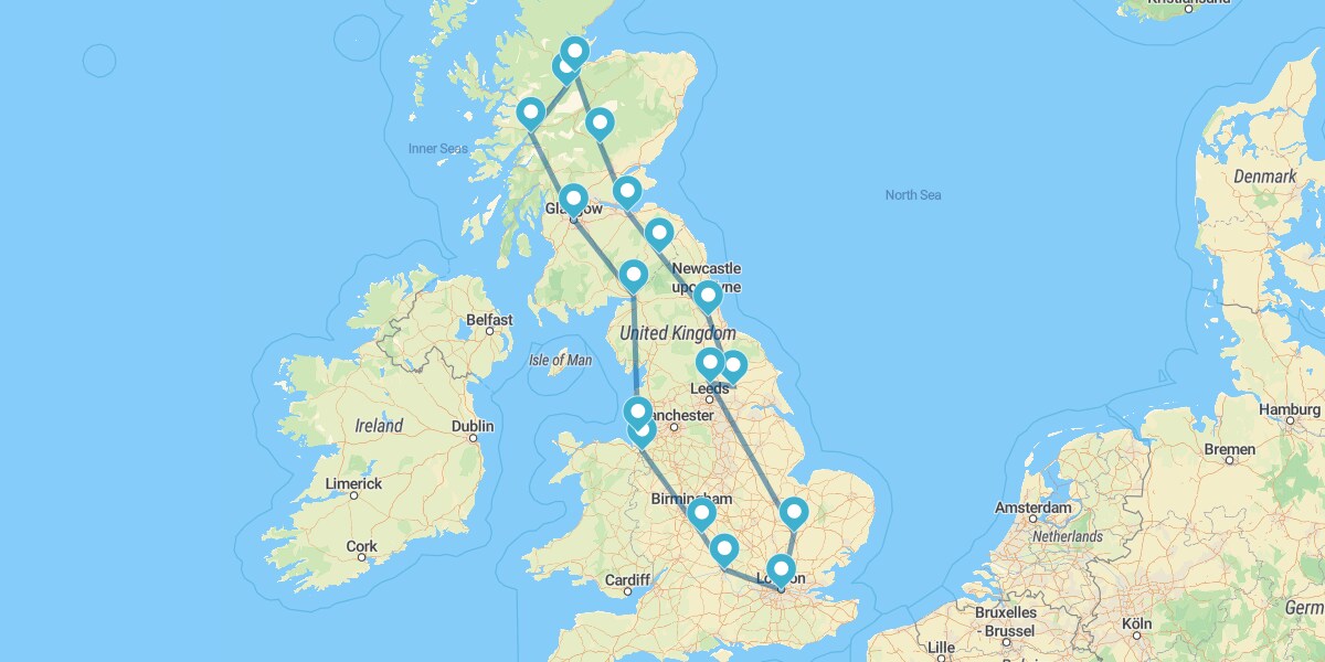 Inglaterra e Escócia com Lago Ness