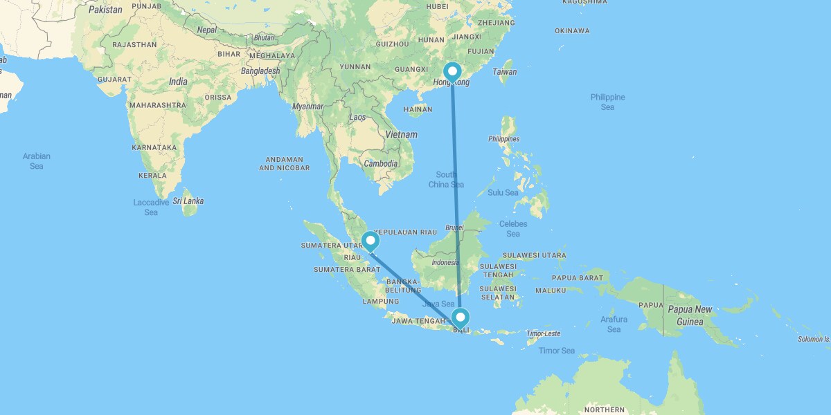 Hong Kong, Bali e Singapura