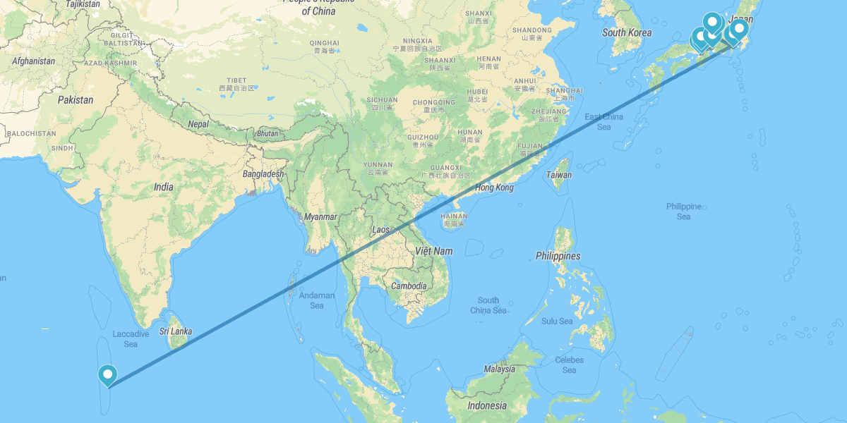 Japão e Maldivas