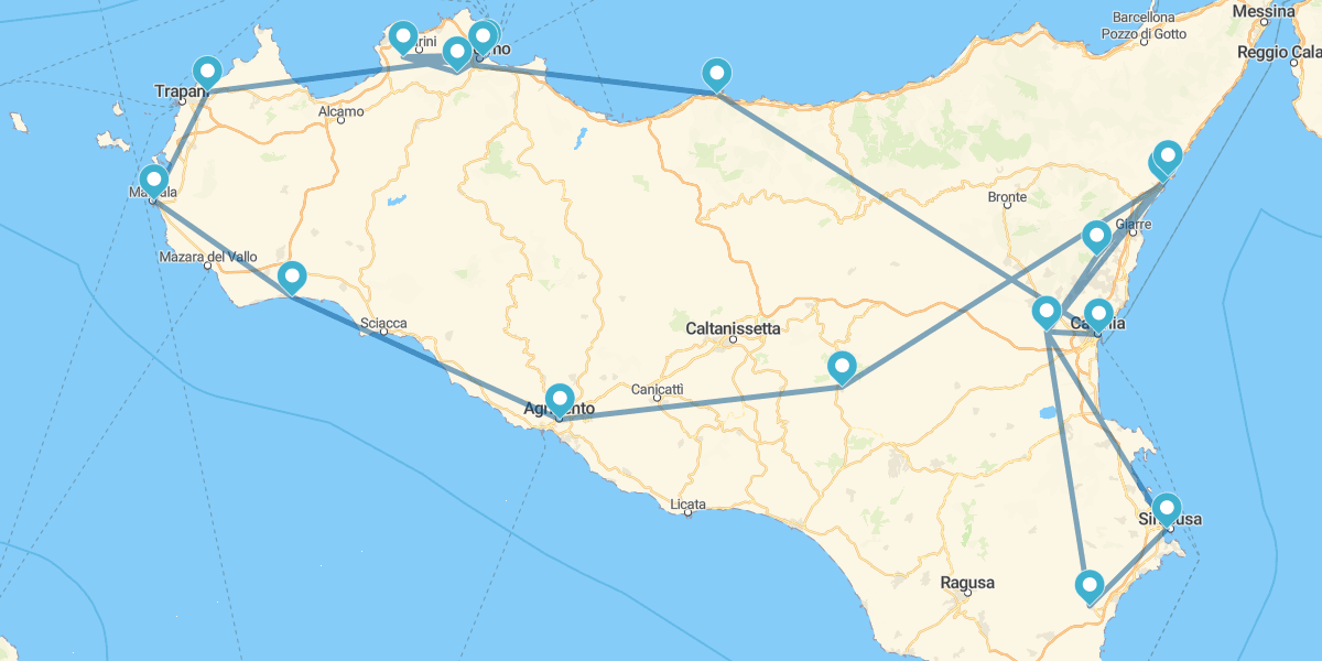 Sicília desde Palermo com Costa Ocidental