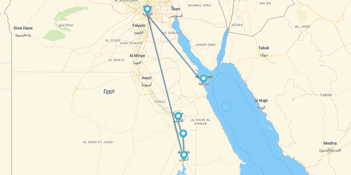 Cairo, Cruzeiro 4 noites e Hurghada