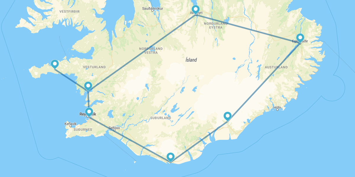 Reykjavique, Círculo Dourado e Terras do Norte