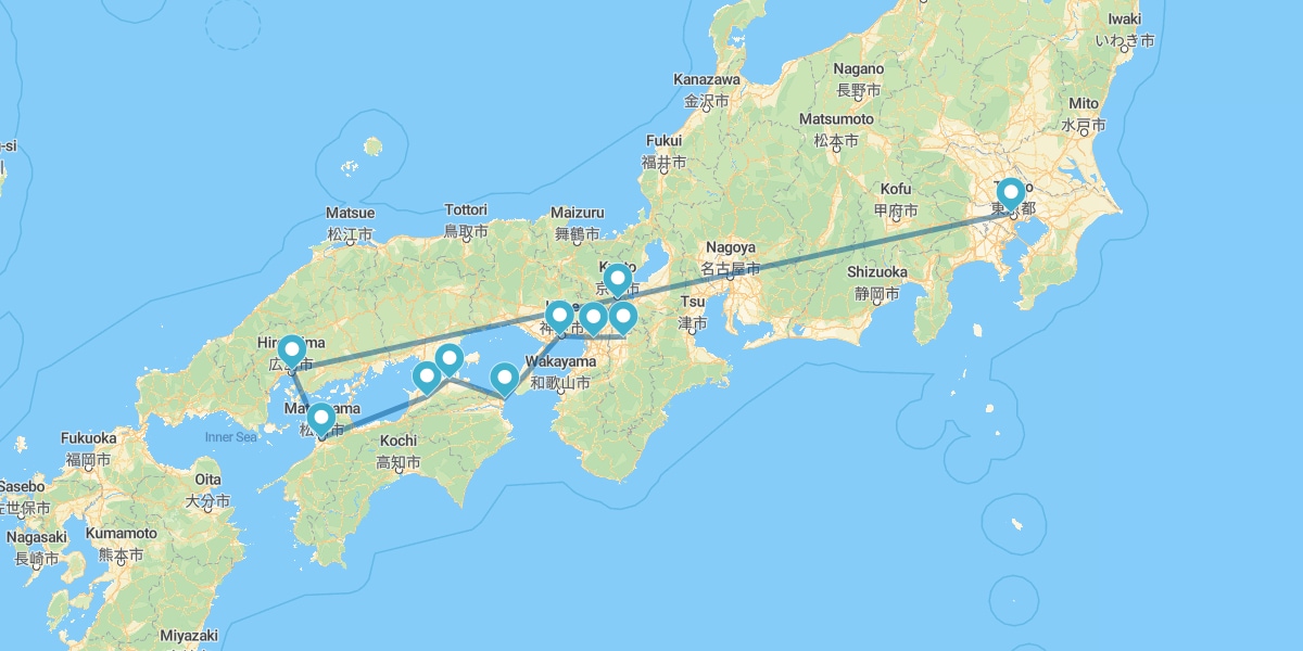 Tóquio, Hiroshima, Mt. Koya, Quioto e Osaka