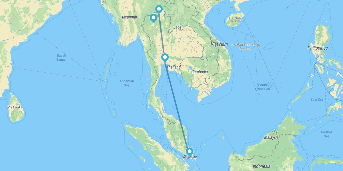 Singapura e Norte da Tailândia