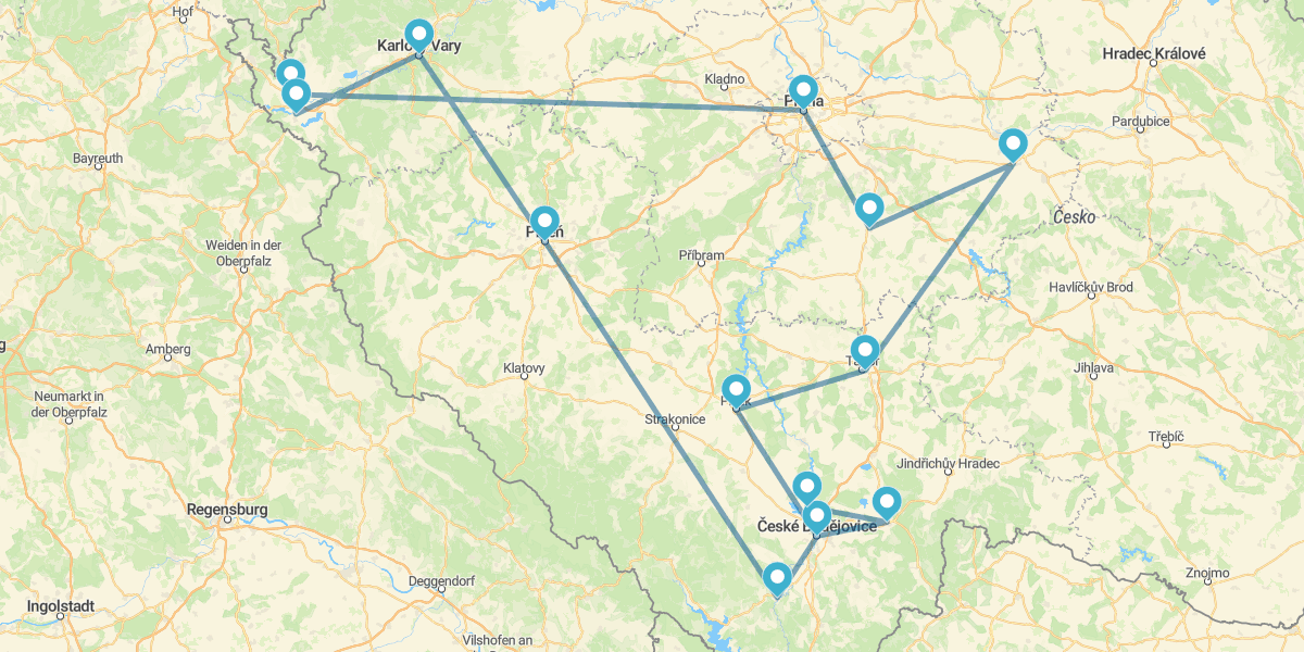 Percurso entre Castelos e Termas