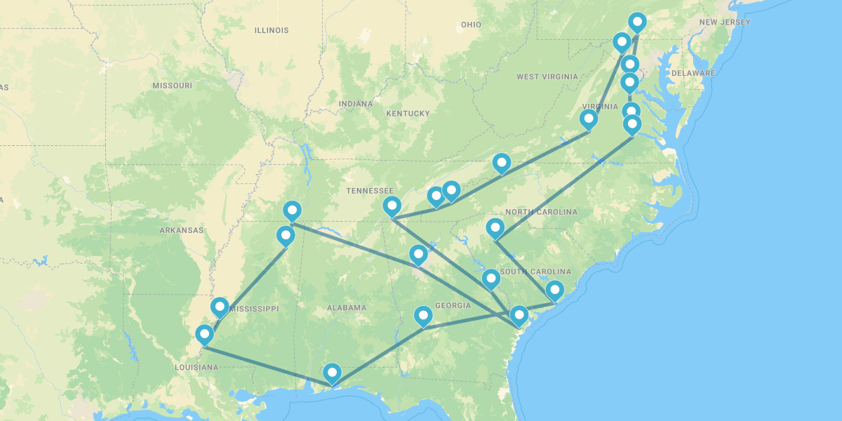 Percurso da Guerra da Secessão