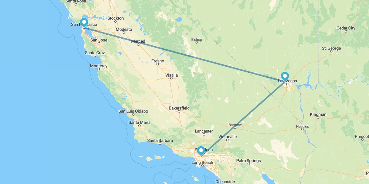 São Francisco, Las Vegas e Los Angeles