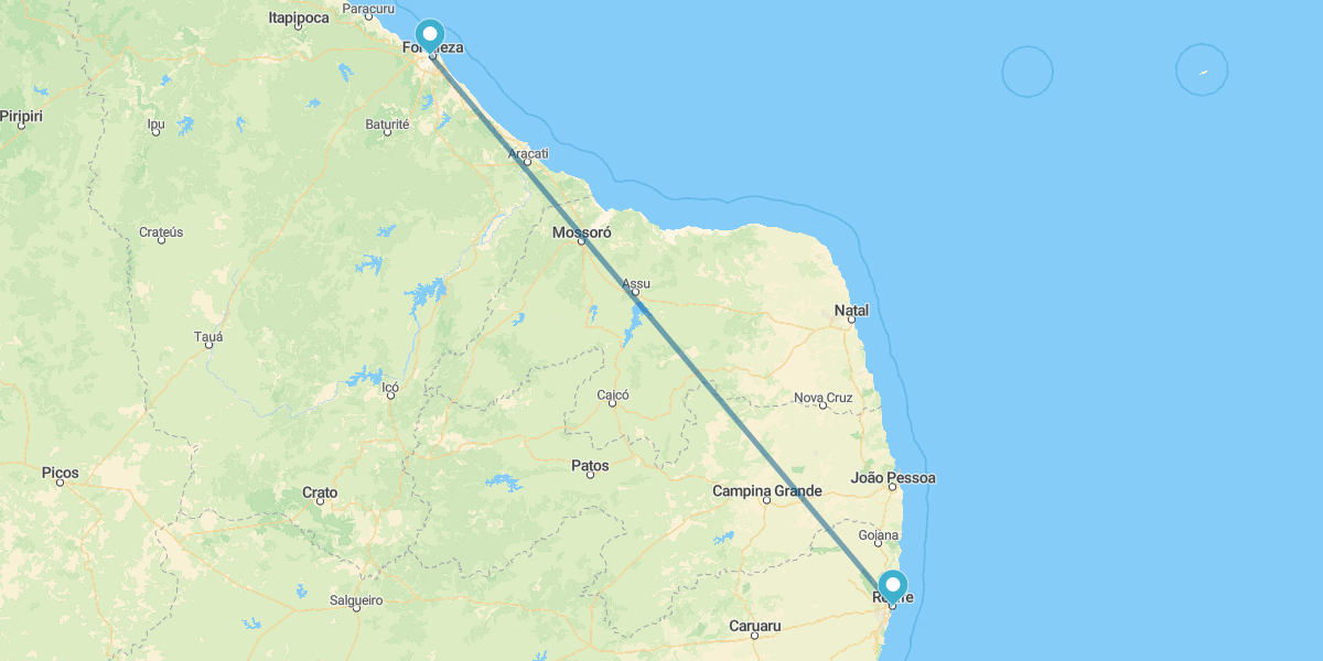 Fortaleza e Recife