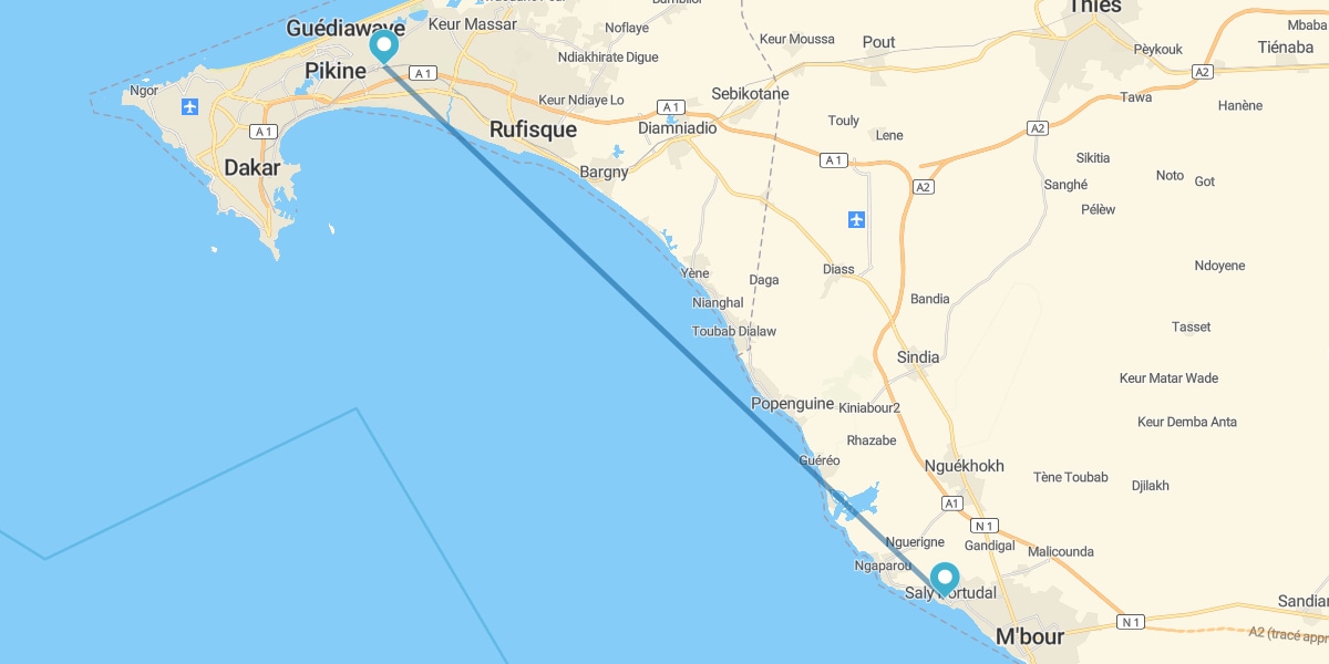 Dakar e Petit Côte-Saly Portudal