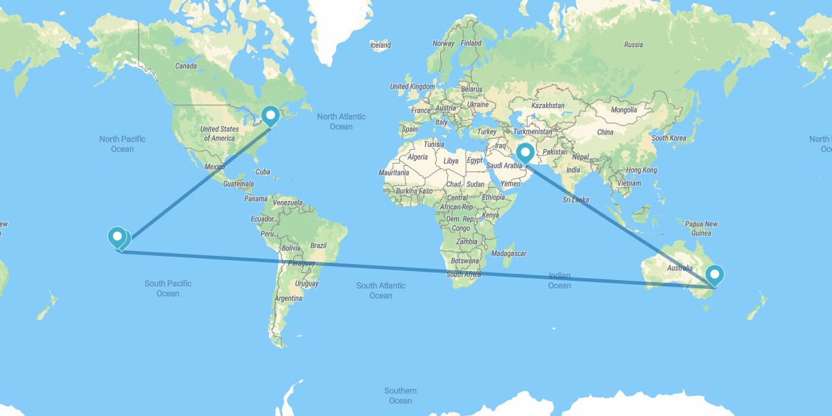 Dubai, Sydney, Polinésia Francesa e Nova Iorque