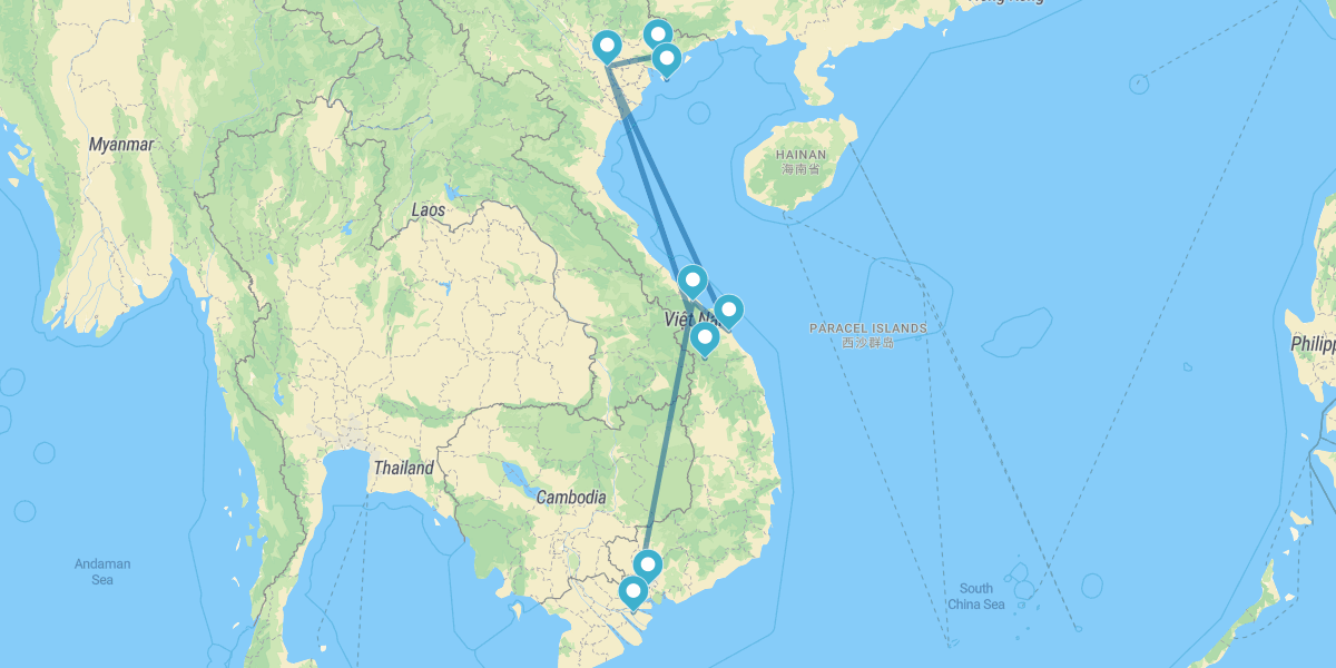 Do Sul ao Norte e Sapa