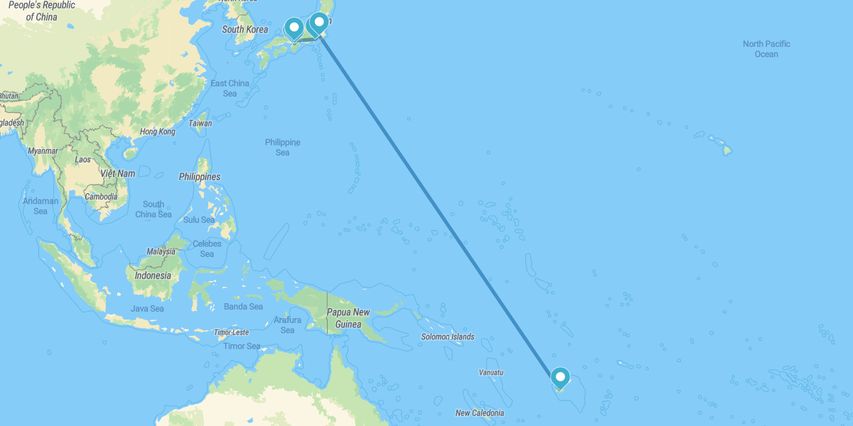 De Osaka a Tóquio e Fiji