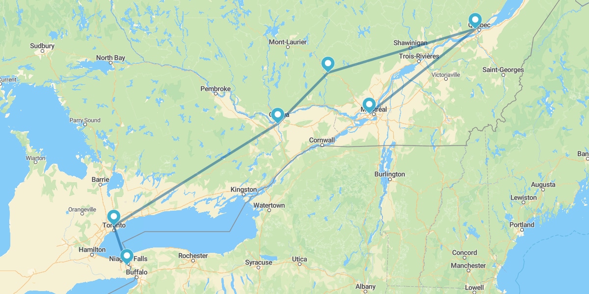 De Toronto a Montreal com noite em Mt. Tremblant e Safari de Baleias em Charlevoix