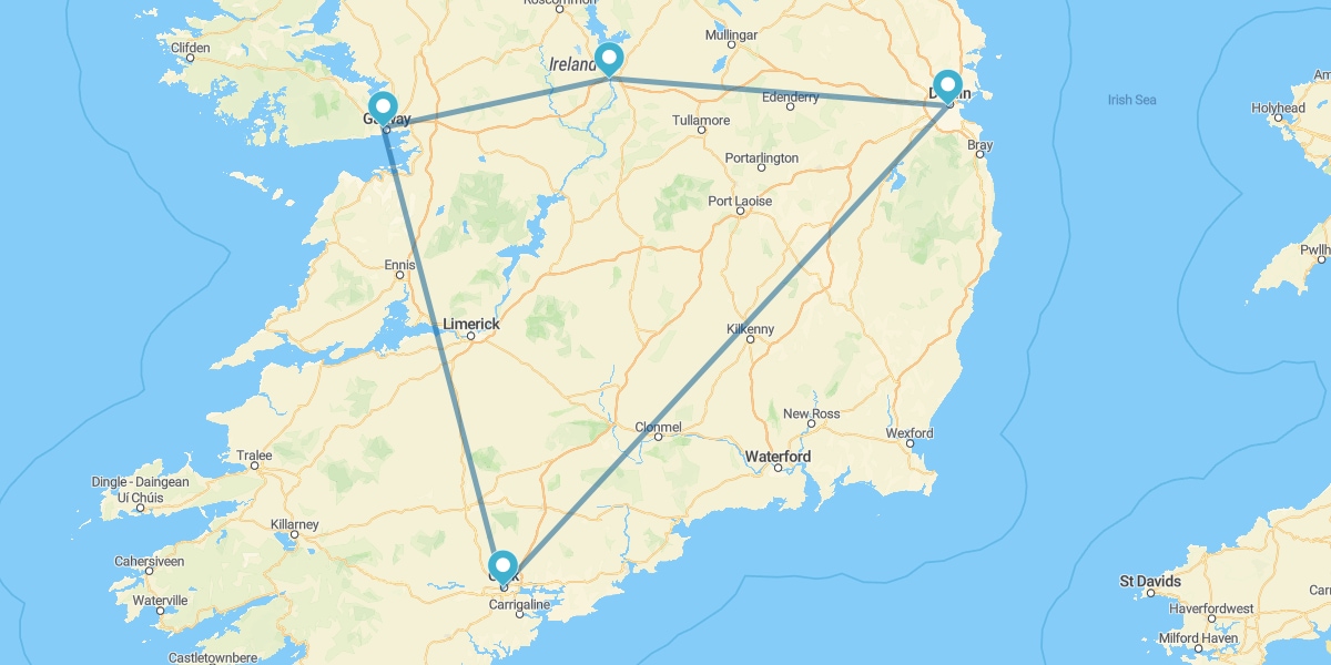 Escapadinha de carro a Dublin, Cork e Galway