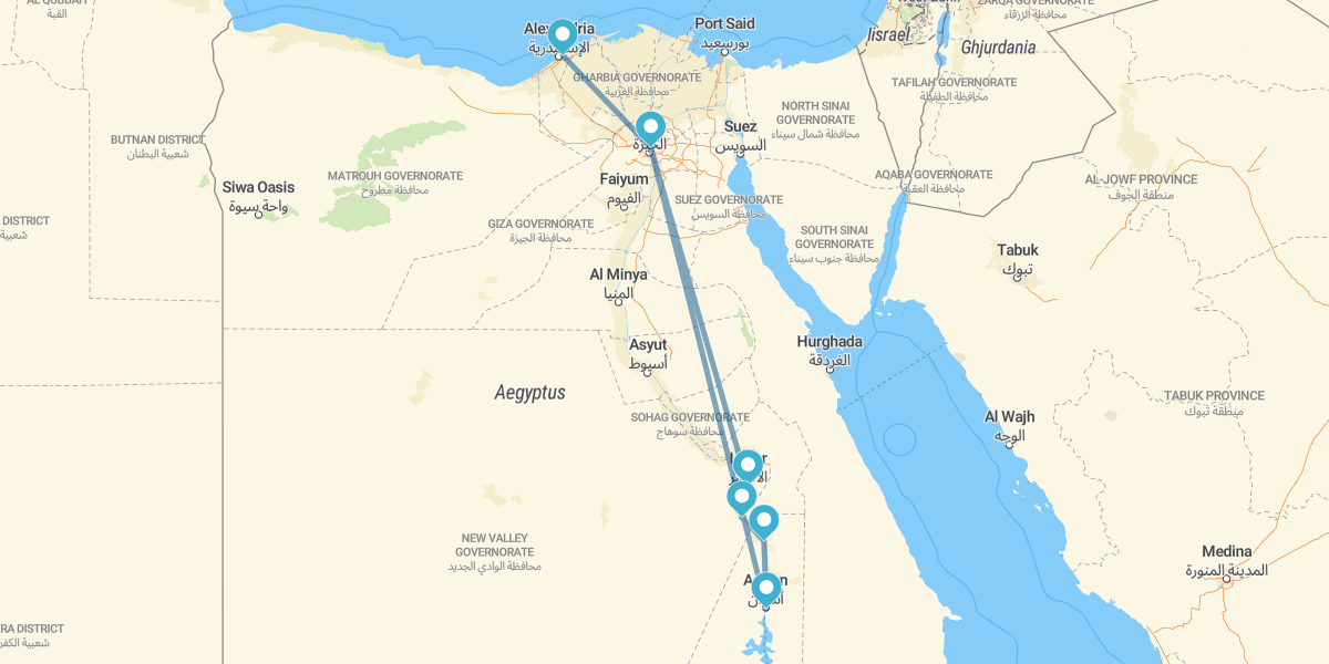 Cairo, Cruzeiro no Nilo e Alexandria submersa