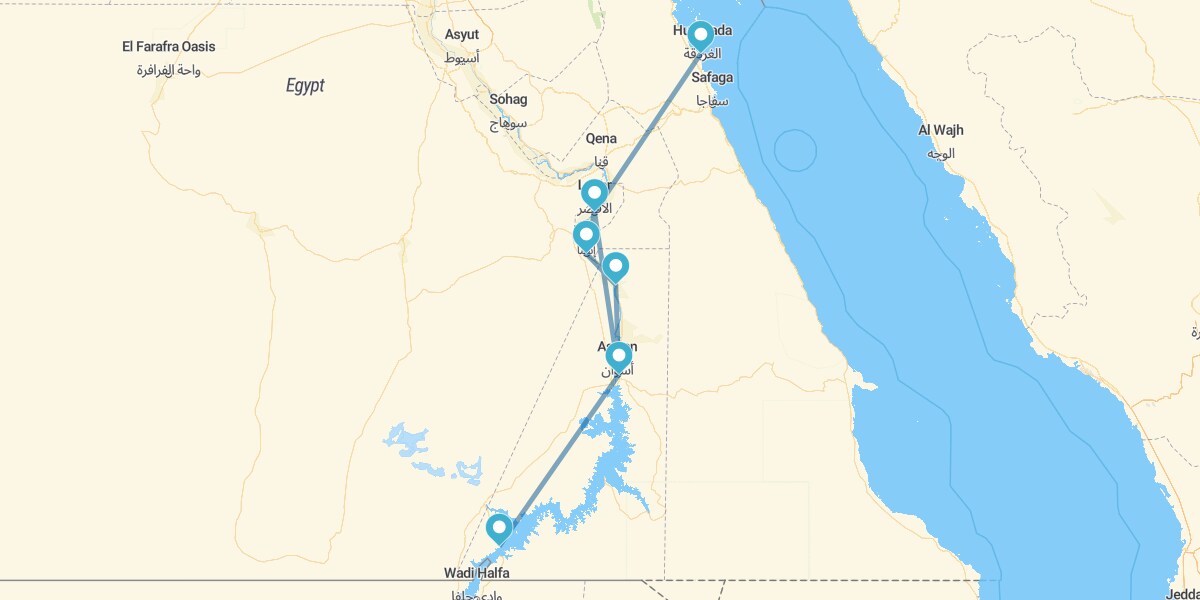 Hurghada, Cruzeiro no Nilo e Abu Simbel