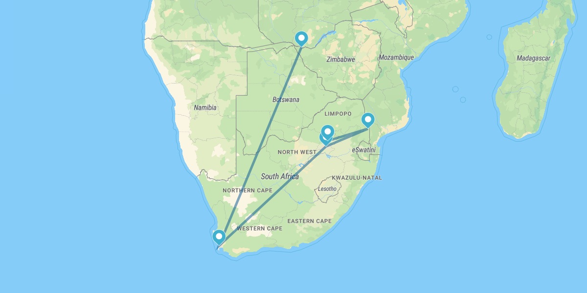 Rota essencial da África do Sul e Cataratas Vitória