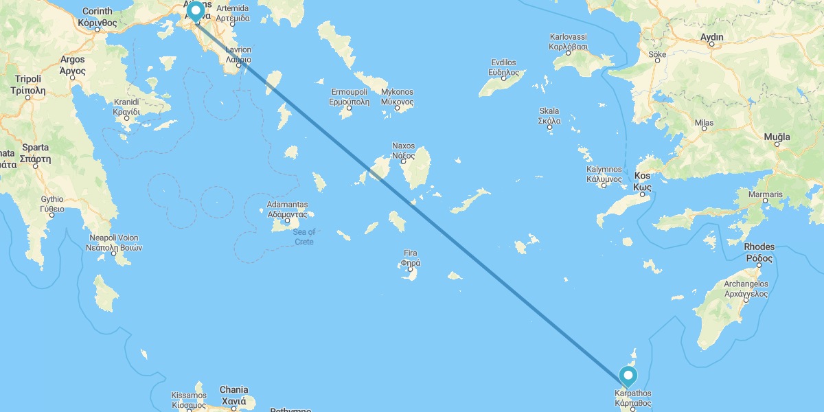 Atenas e Karpathos de avião