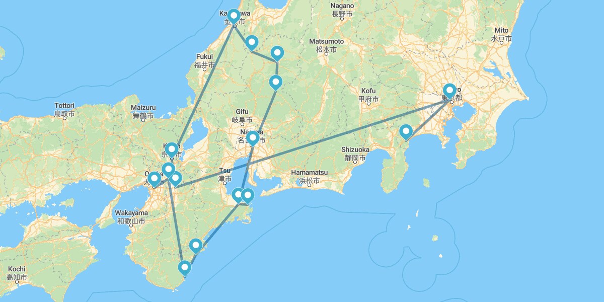 De Norte a Sul com Ise, Toba, Kumano e Koyasan