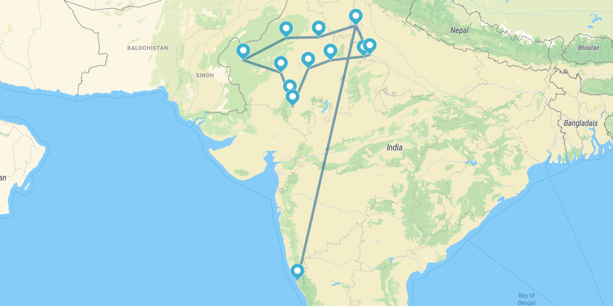 Grande Rota do Rajastão e Goa