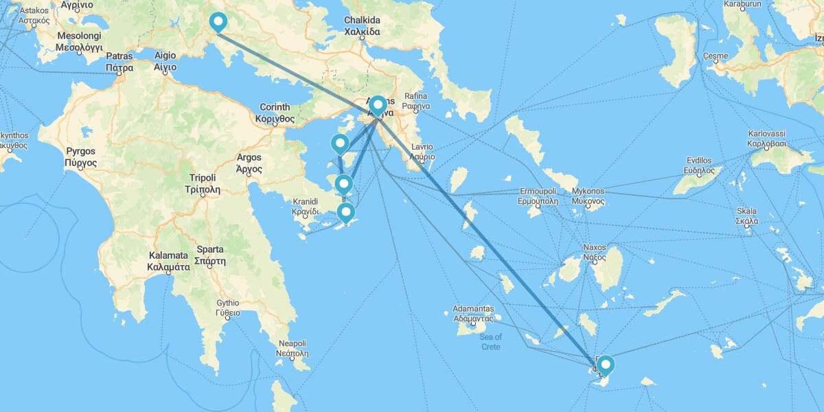 Atenas, Delfos, Cruzeiro pelas Ilhas Sarónicas e Santorini