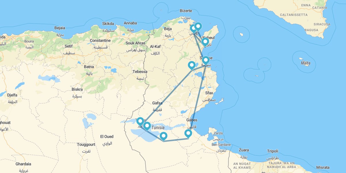 Sousse, Tozeur, Sidi Bou Said e Hammamet em Tudo incluído