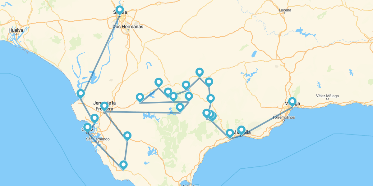 Rota de Málaga a Sevilha com os Pueblos Blancos. Terra de inspiração