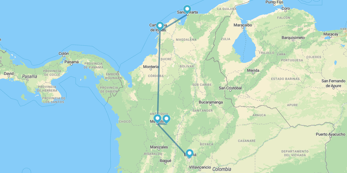 Bogotá, Medellín, Cartagena das Índias com Ilhas Rosário e Santa Marta