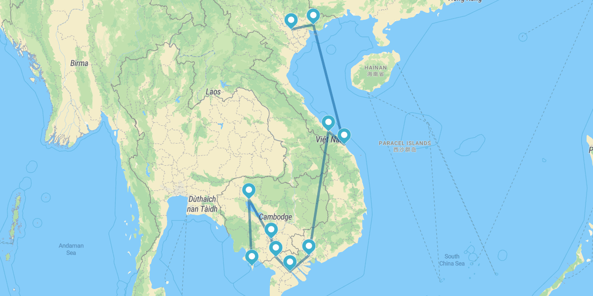 Vietname com Delta do Mekong, Camboja e Phu Quoc