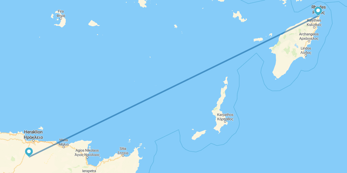 Rodes e Creta de avião e com carro alugado