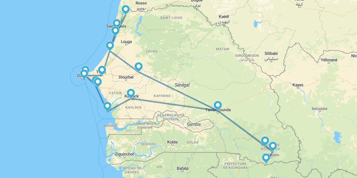 Dakar, Etnias, Dindefelo, Parques Nacionais e Praia