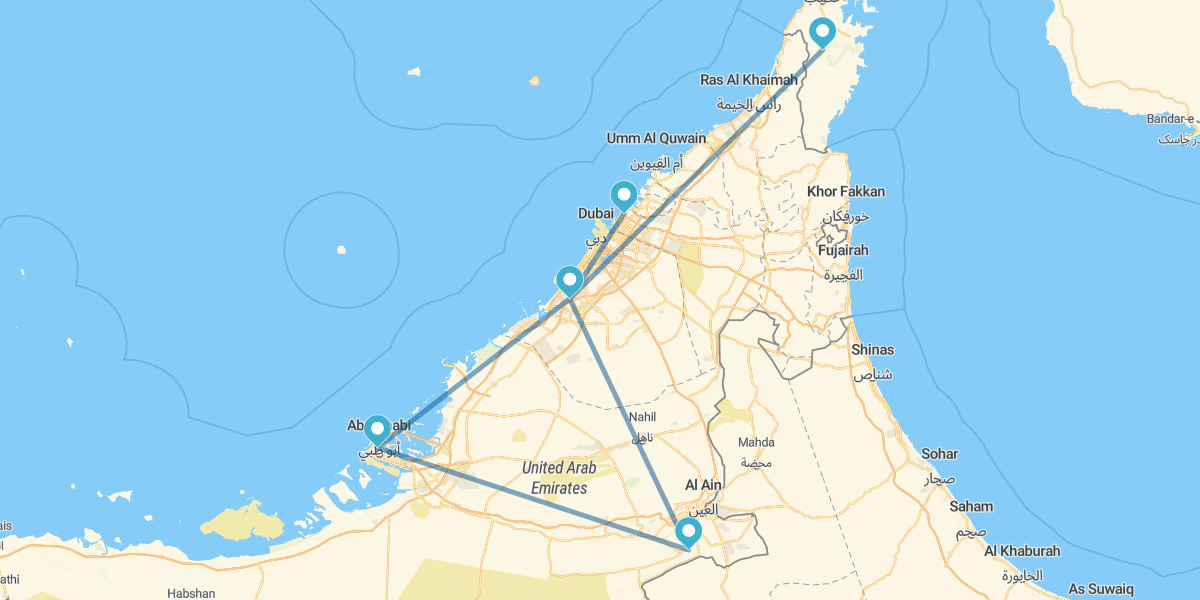 Dubái, Sharjah, Abu Dhabi, Al Ain e Musandam