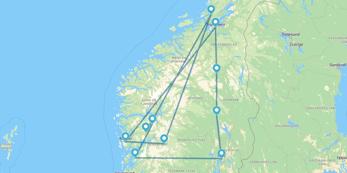 Cruzeiro pelos fiordes noruegueses, Oslo e Havila