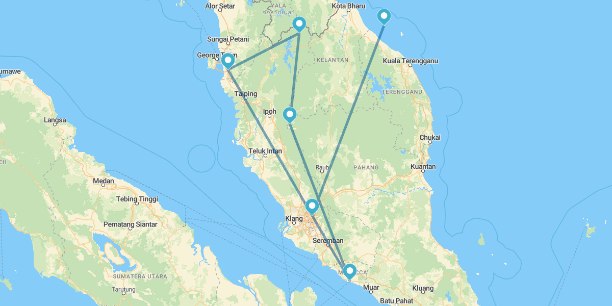 Malásia peninsular e Ilhas Perhentian