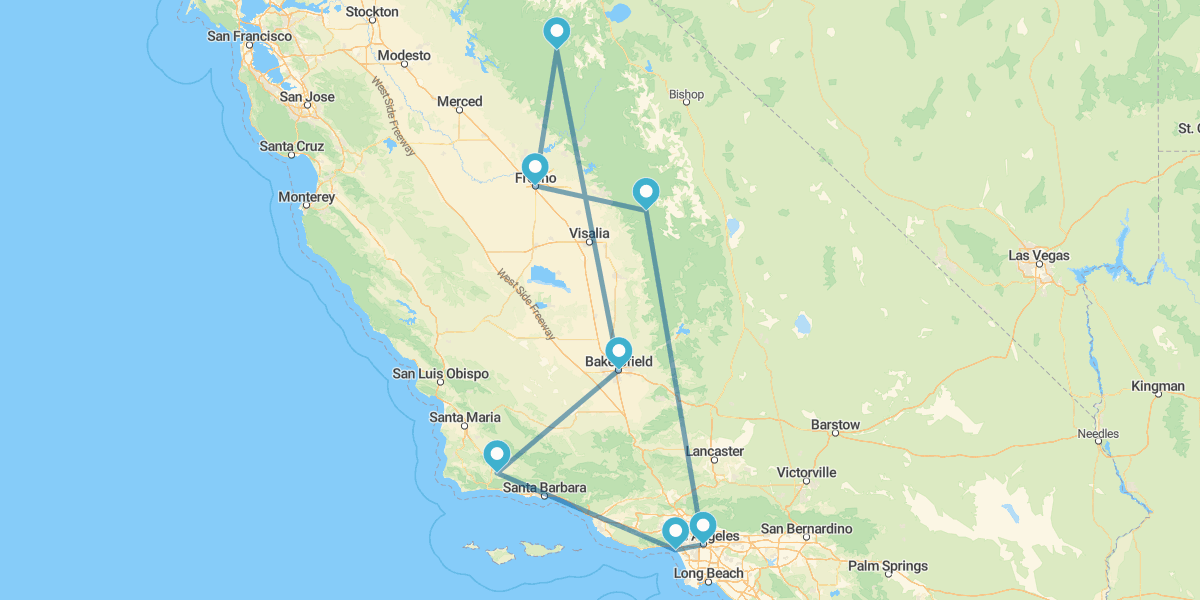 Los Angeles com Parques Nacionais