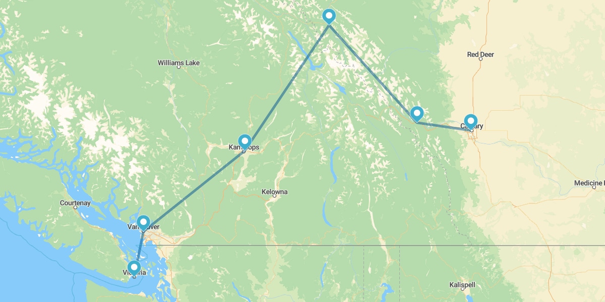 Calgary, Montanhas Rochosas, Vancouver e Victoria