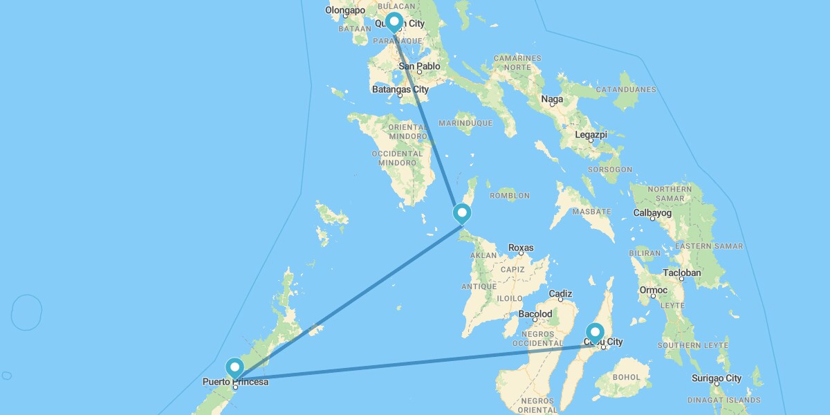 Manila, Ilha de Boracay, Palawan e Cebu