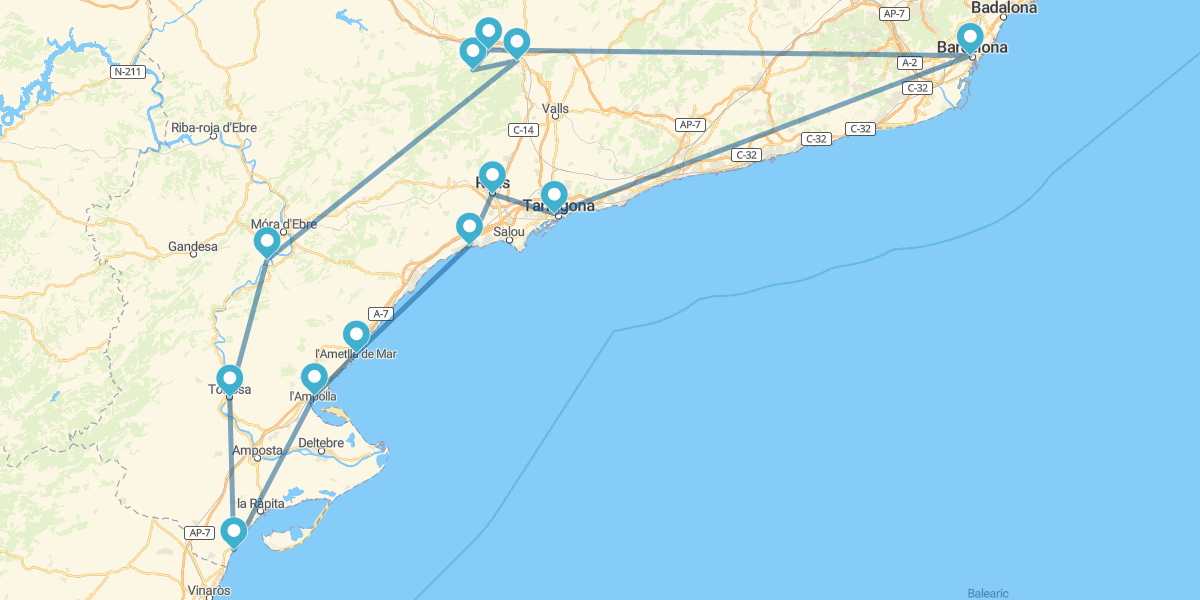 Rota de Tarragona a Barcelona. Ao encontro da história. O Grand Tour da Catalunha (ETAPA 2)