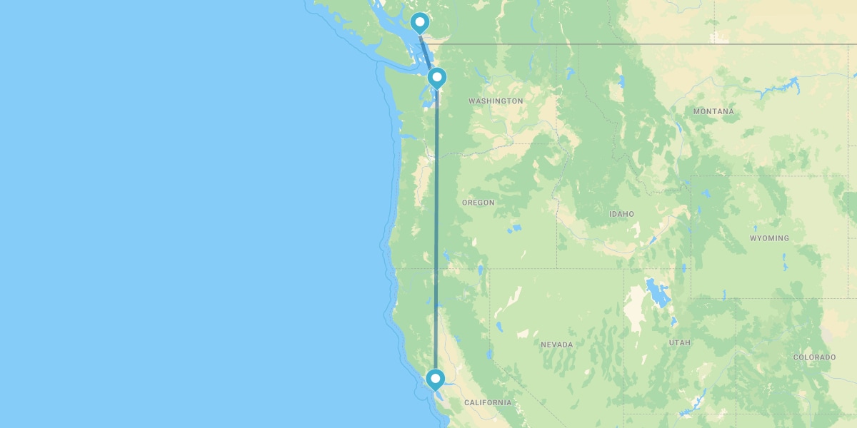 São Francisco, Seattle e Vancouver