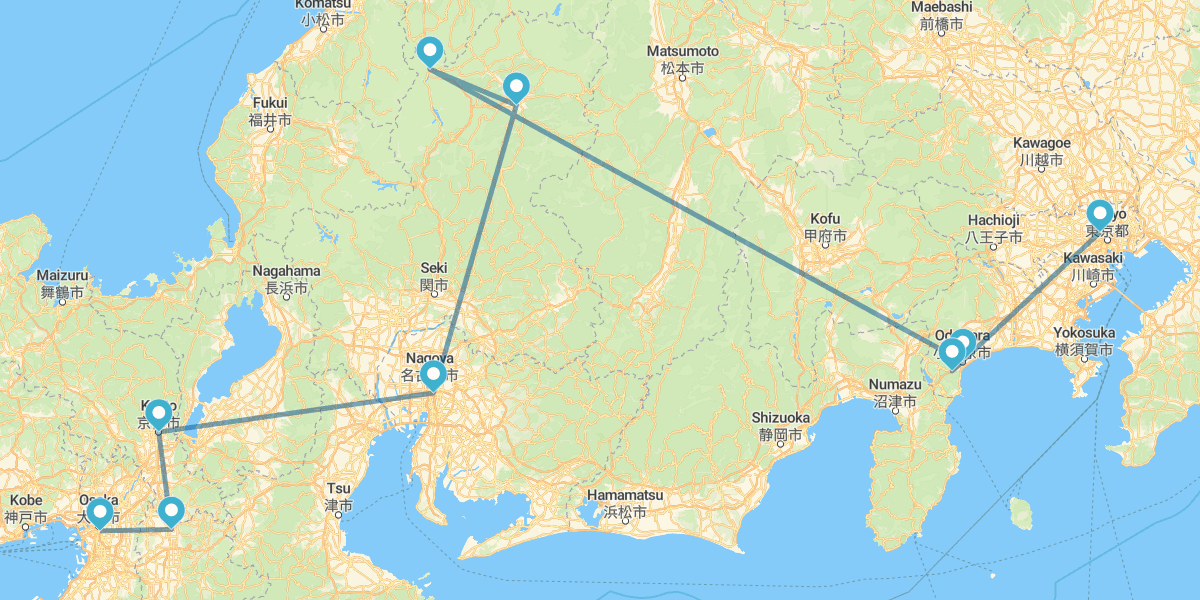 Do Sul ao Norte do Japão com guia em português