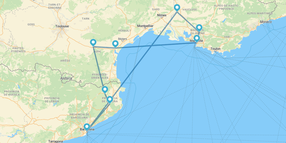 Catalunha, Sul de França e Provença