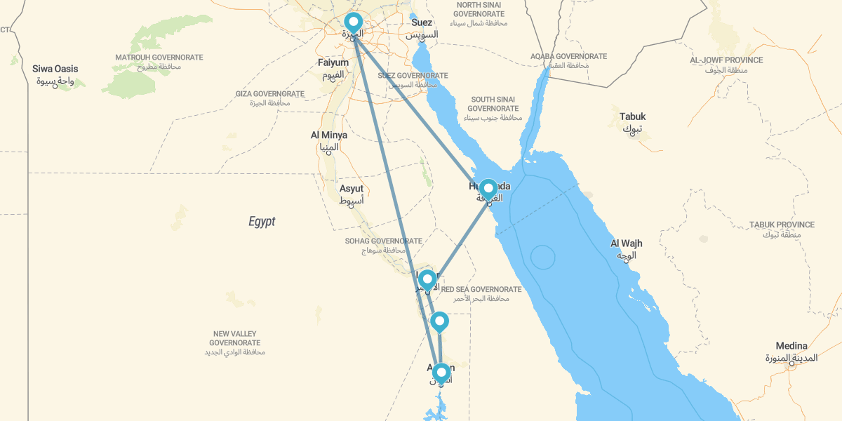 Cairo, cruzeiro de 3 noites e Hurghada
