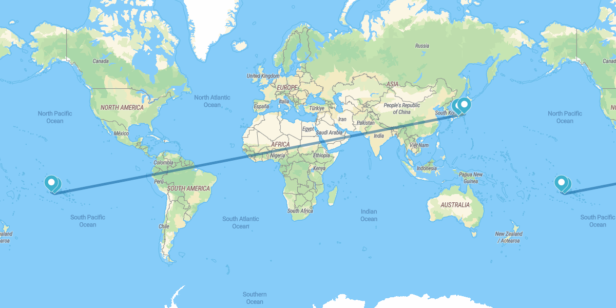 Osaka, Quioto, Tóquio, Taiti e Bora Bora