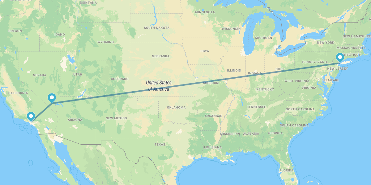 Los Angeles, Las Vegas e Nova Iorque
